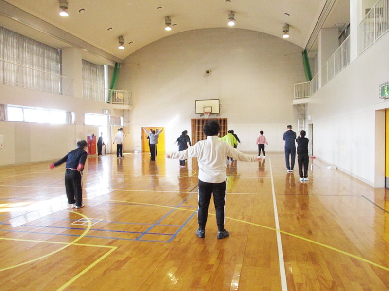 体育室を利用している様子